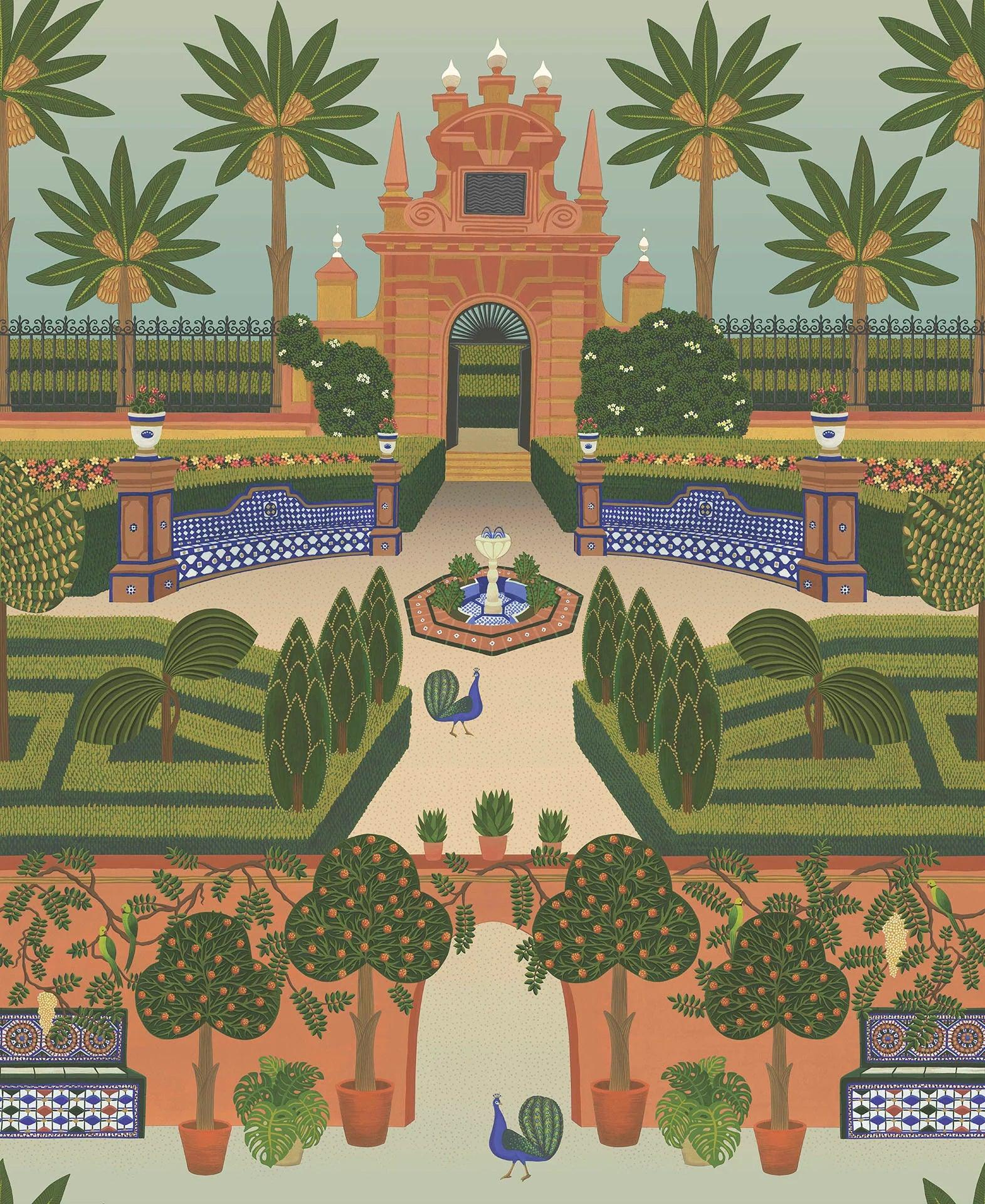 Tapeta SEVILLE - Alcazar Gardens zielony Cole & Son Eye on Design