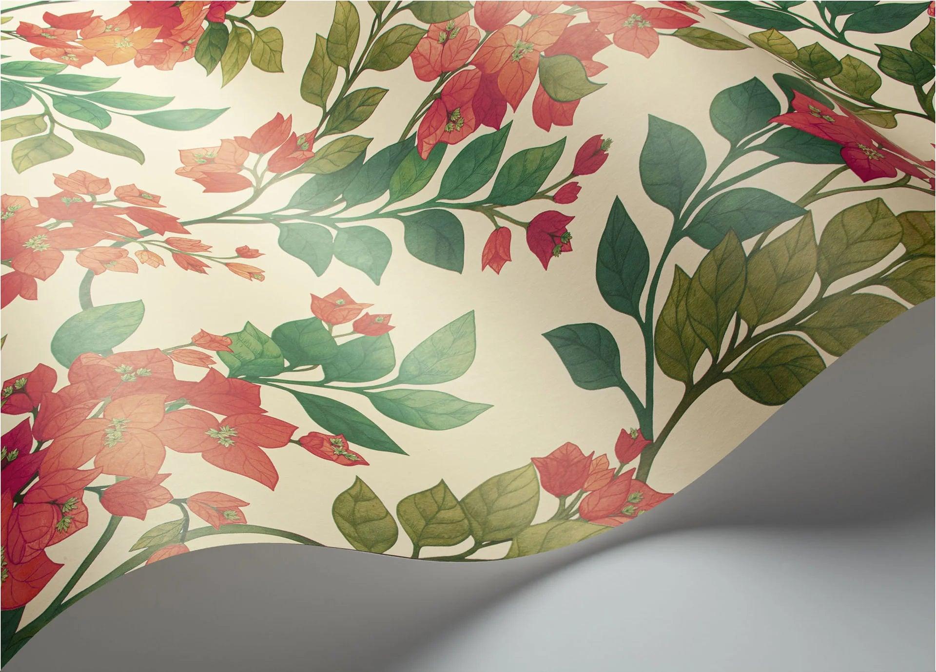 Tapeta SEVILLE - Bougainvillea czerwony na kremie Cole & Son Eye on Design