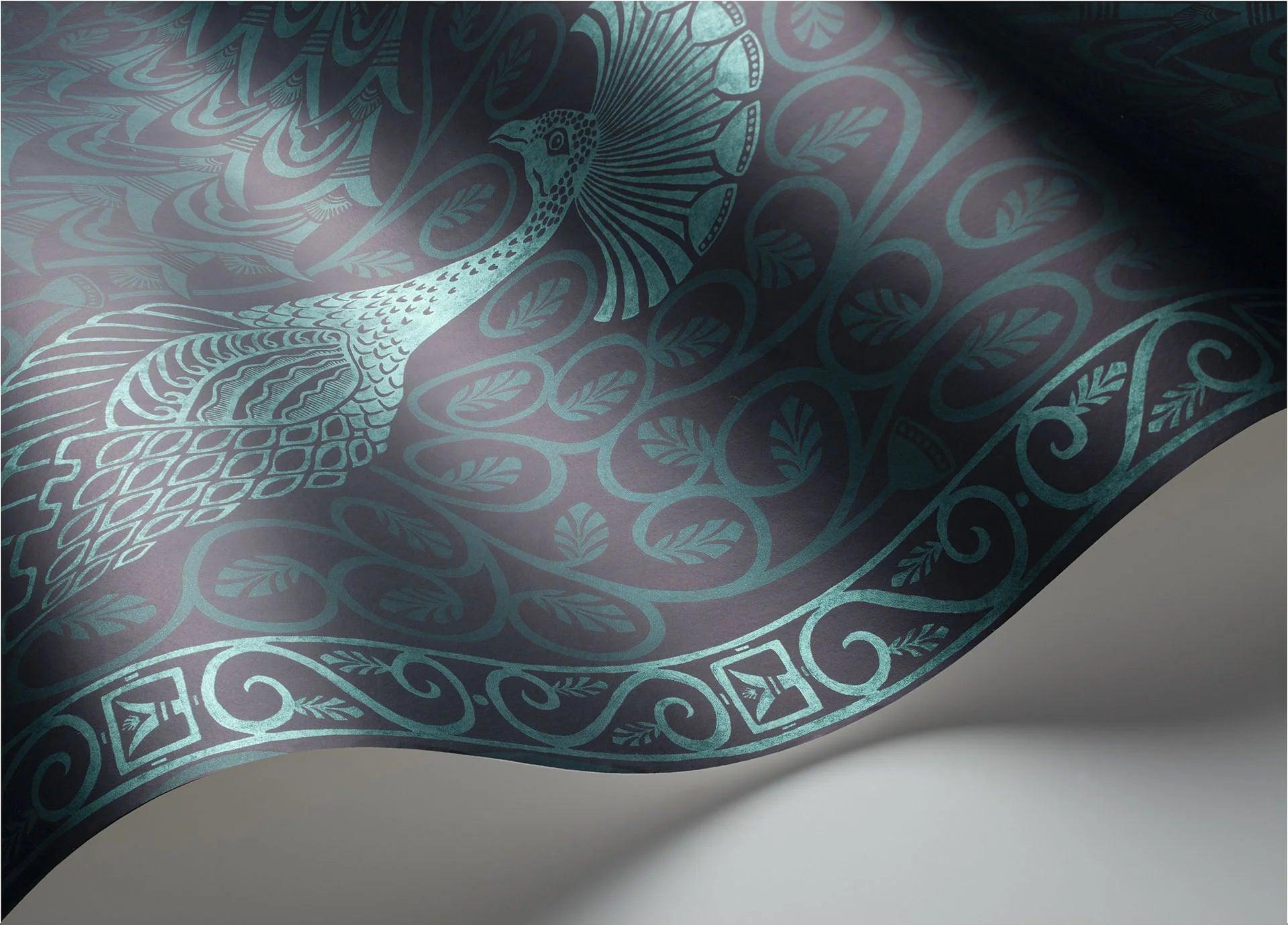 Tapeta THE PEARWOOD COLLECTION - Pavo Parade metaliczny niebieski Cole & Son Eye on Design