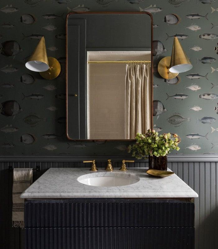 Tapeta UNDER THE SEA retro zielony Wallcolors Eye on Design