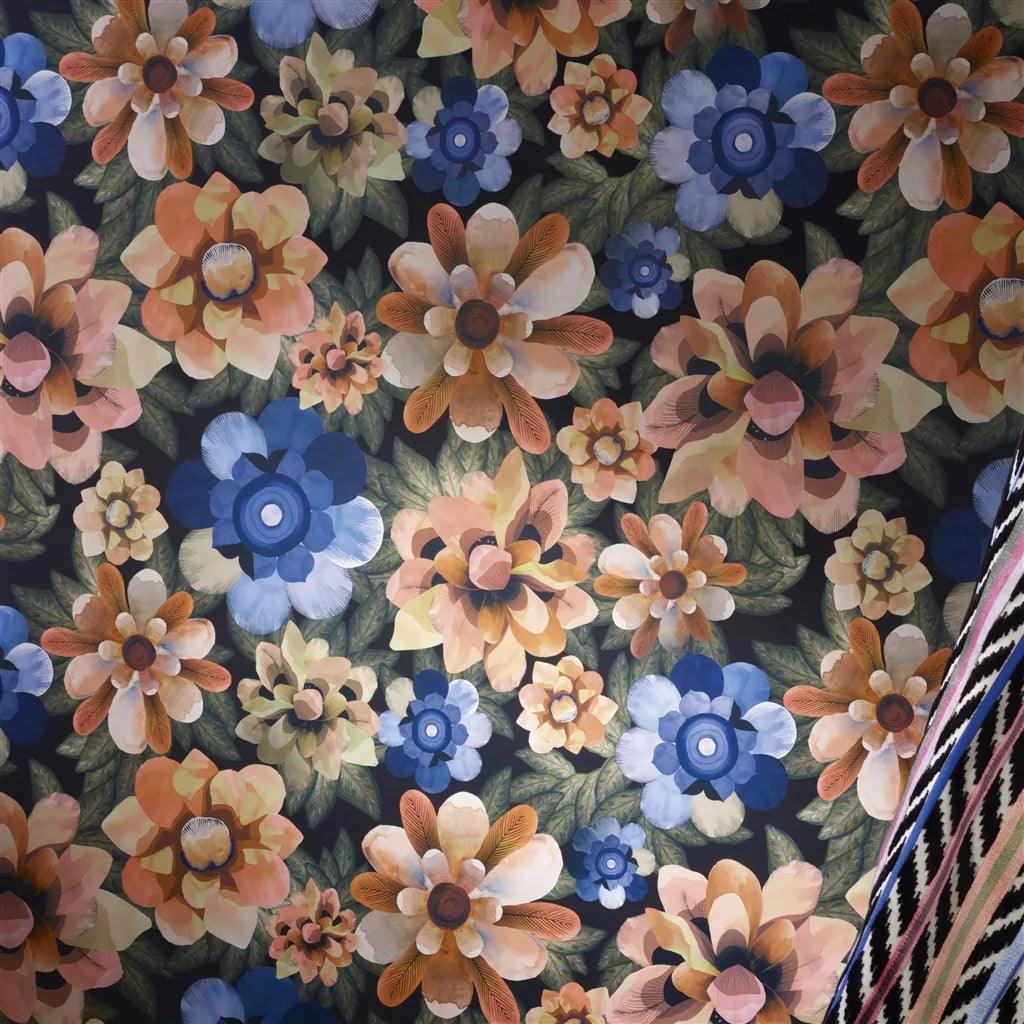 Tapeta VALLARTA JAIS czarny z pomarańczowym Christian Lacroix Eye on Design