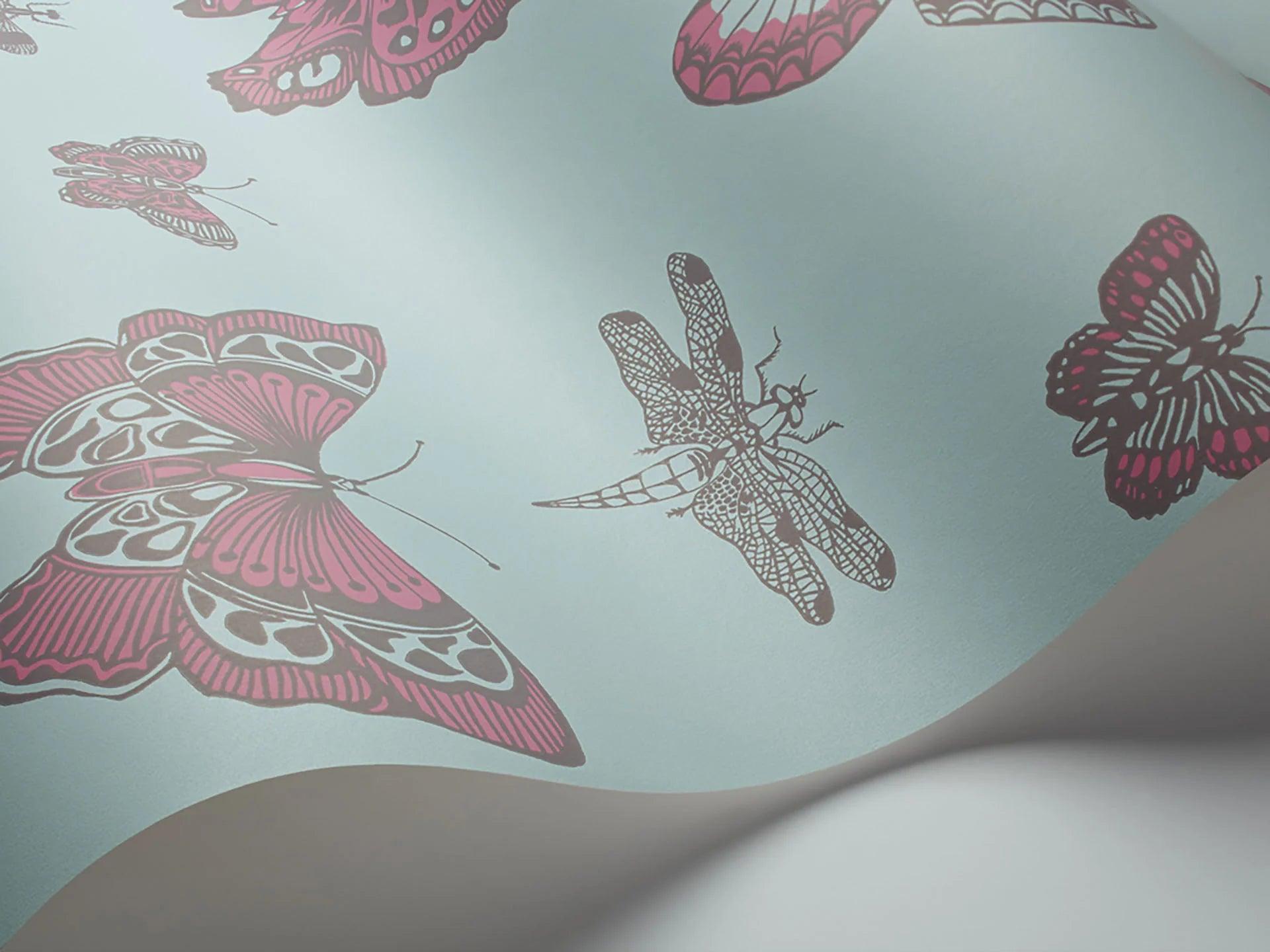 Tapeta WHIMSICAL - Butterflies & Dragonflies niebieski Cole & Son Eye on Design