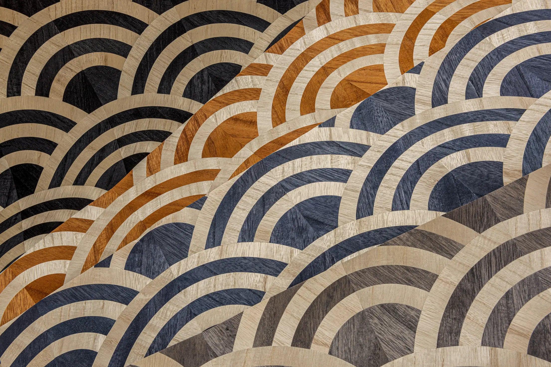 Tapeta z forniru drewnianego LUCKY O'S - BRICH & BLUE Arte Eye on Design