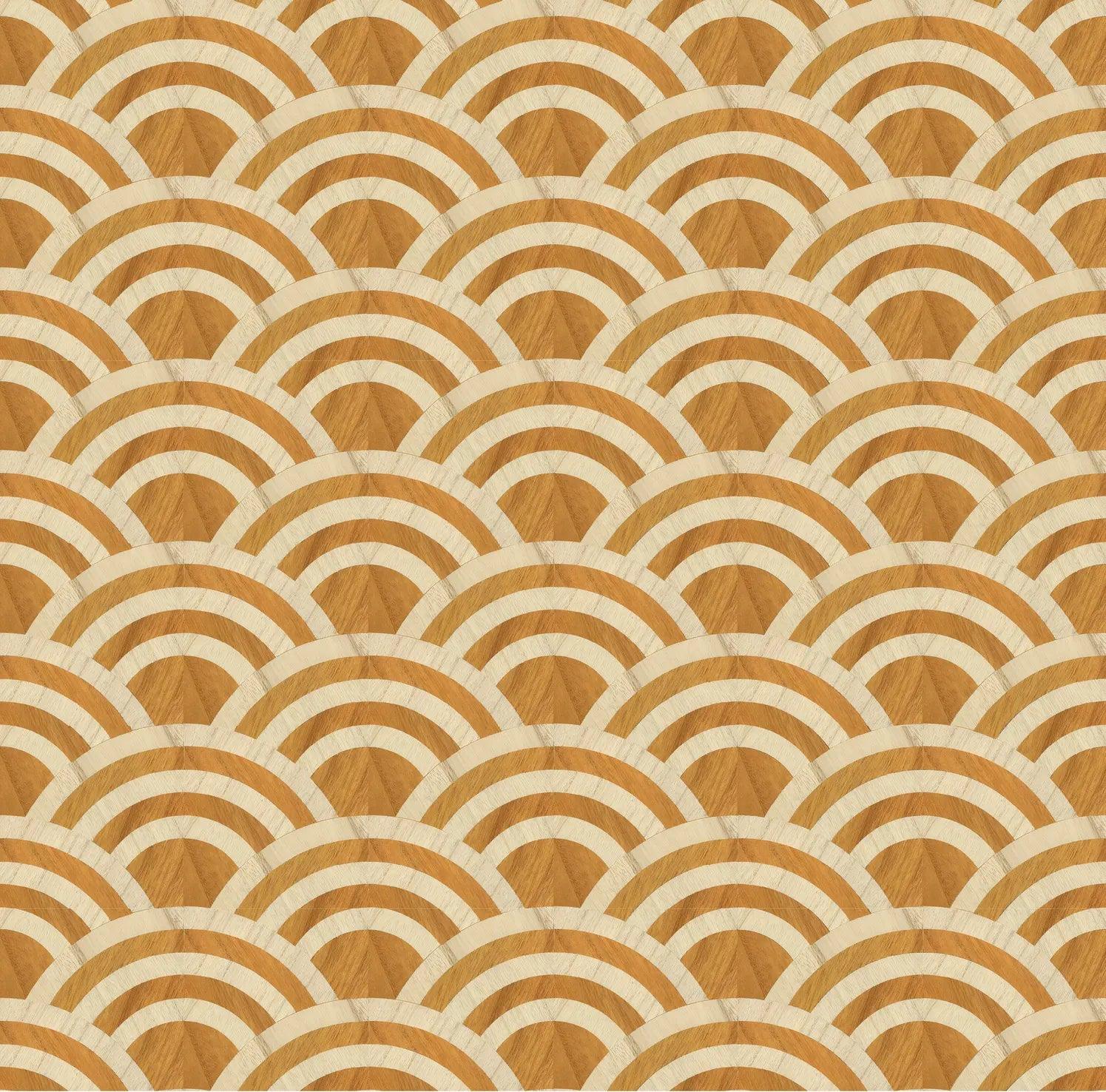 Tapeta z forniru drewnianego LUCKY O'S - BRICH & GOLD – Arte