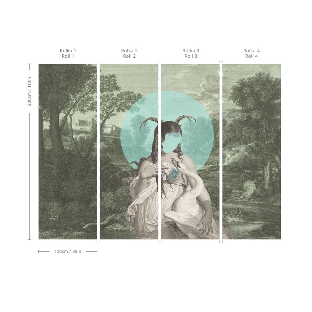 Vlies-Tapete ZODIAC MUSE grün