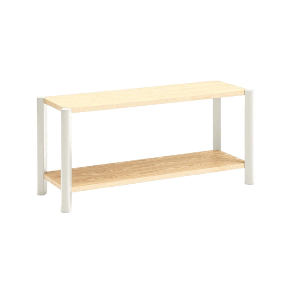 BONA Oak Wood Shelf with Beige Base