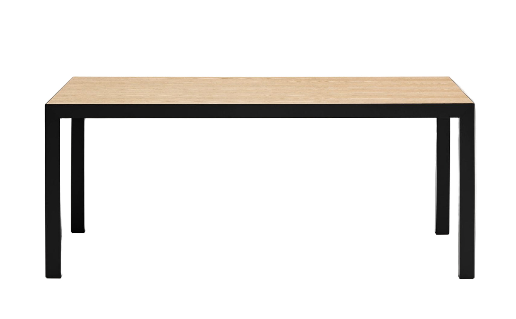 Tisch ALMA Eichenfurnier mit schwarzem Gestell