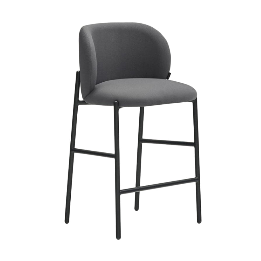 MOGI Dark Gray Bar Stool with Black Base