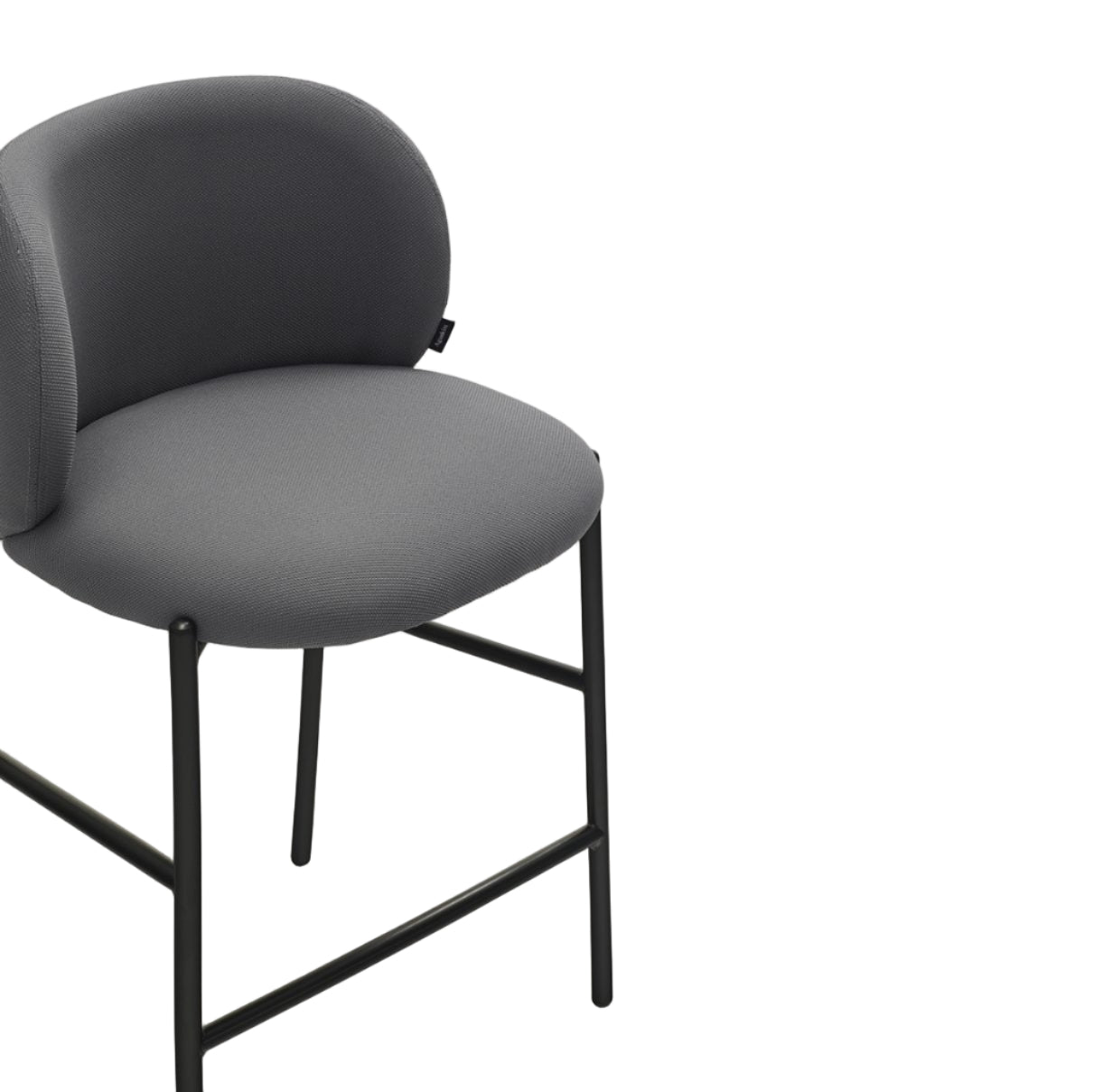 MOGI Dark Gray Bar Stool with Black Base