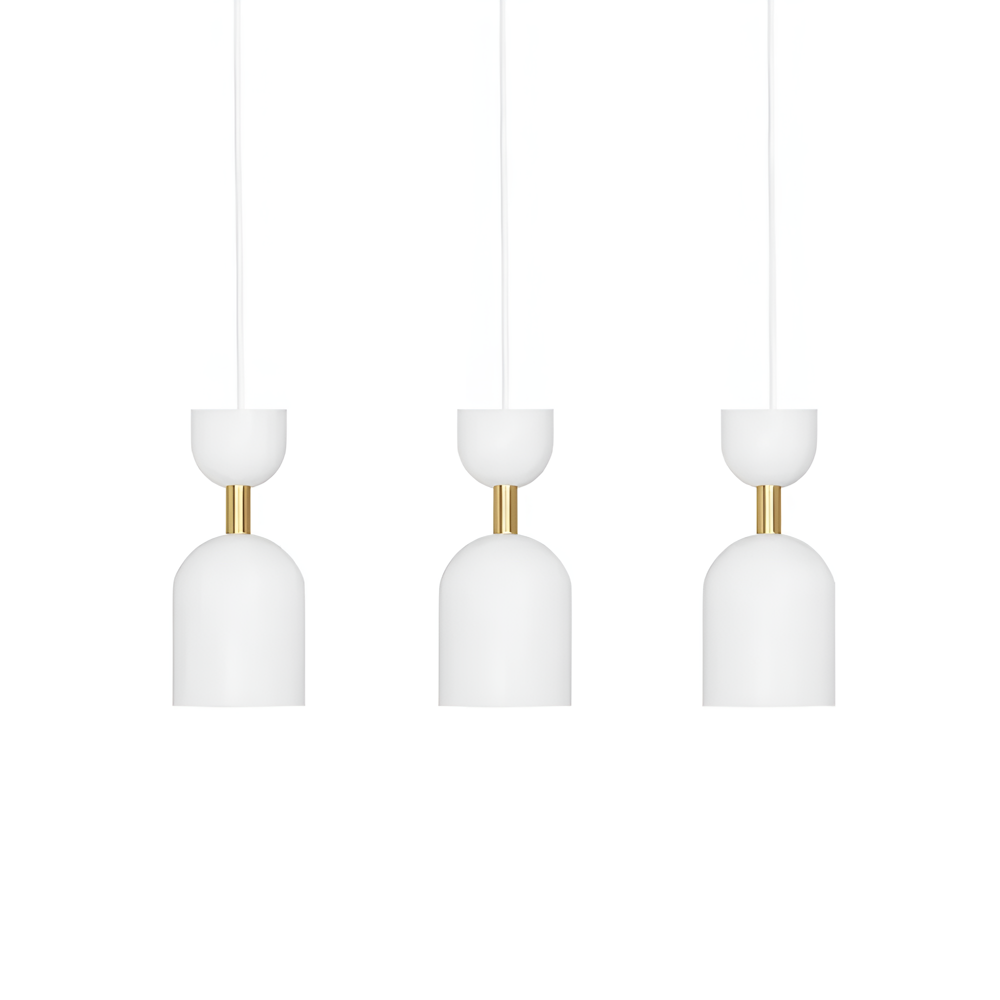 Lampa sufitowa SUPURU 3L biały z mosiężnym – Ummo