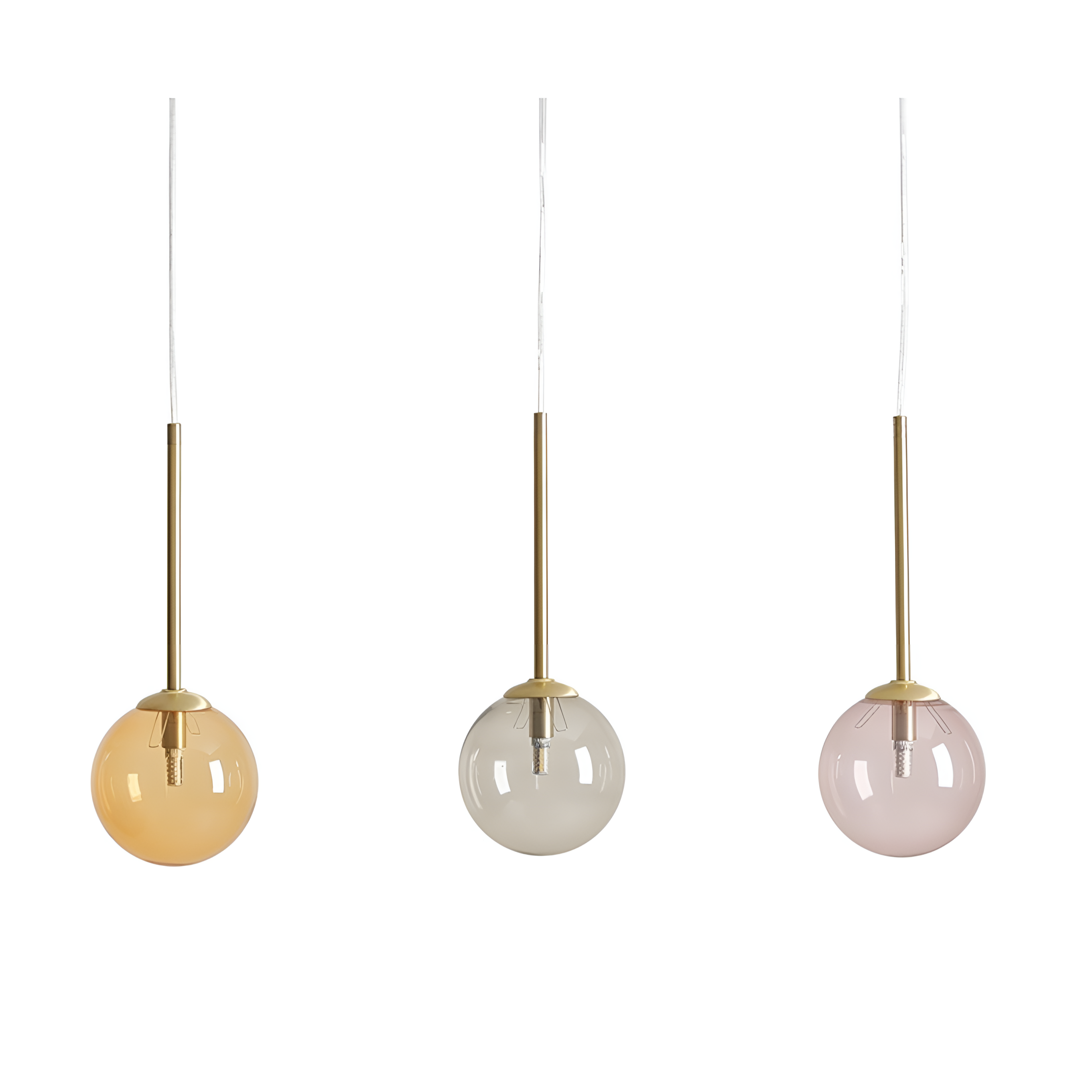 BOSSO TRIO Hängelampe farbiges Glas