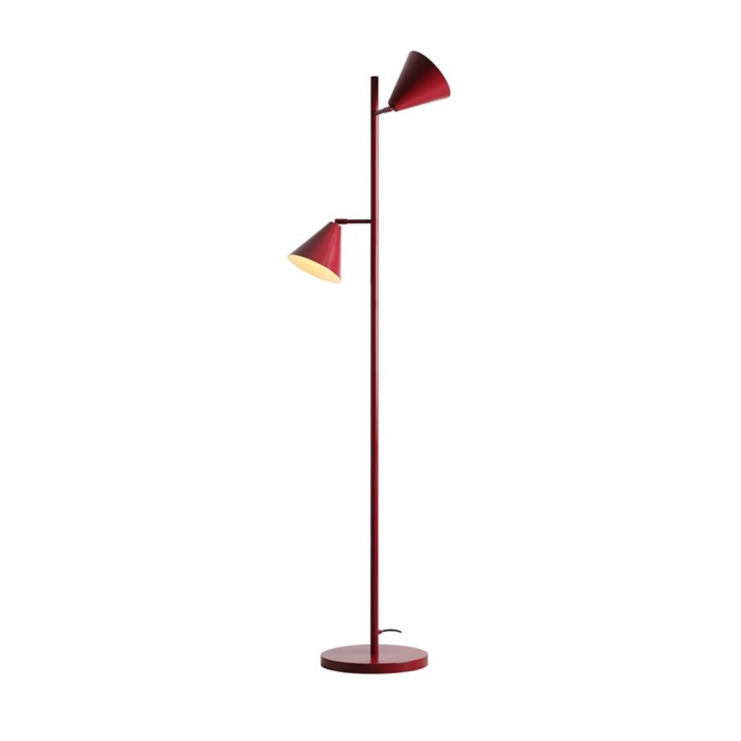 Duo red floor lamp