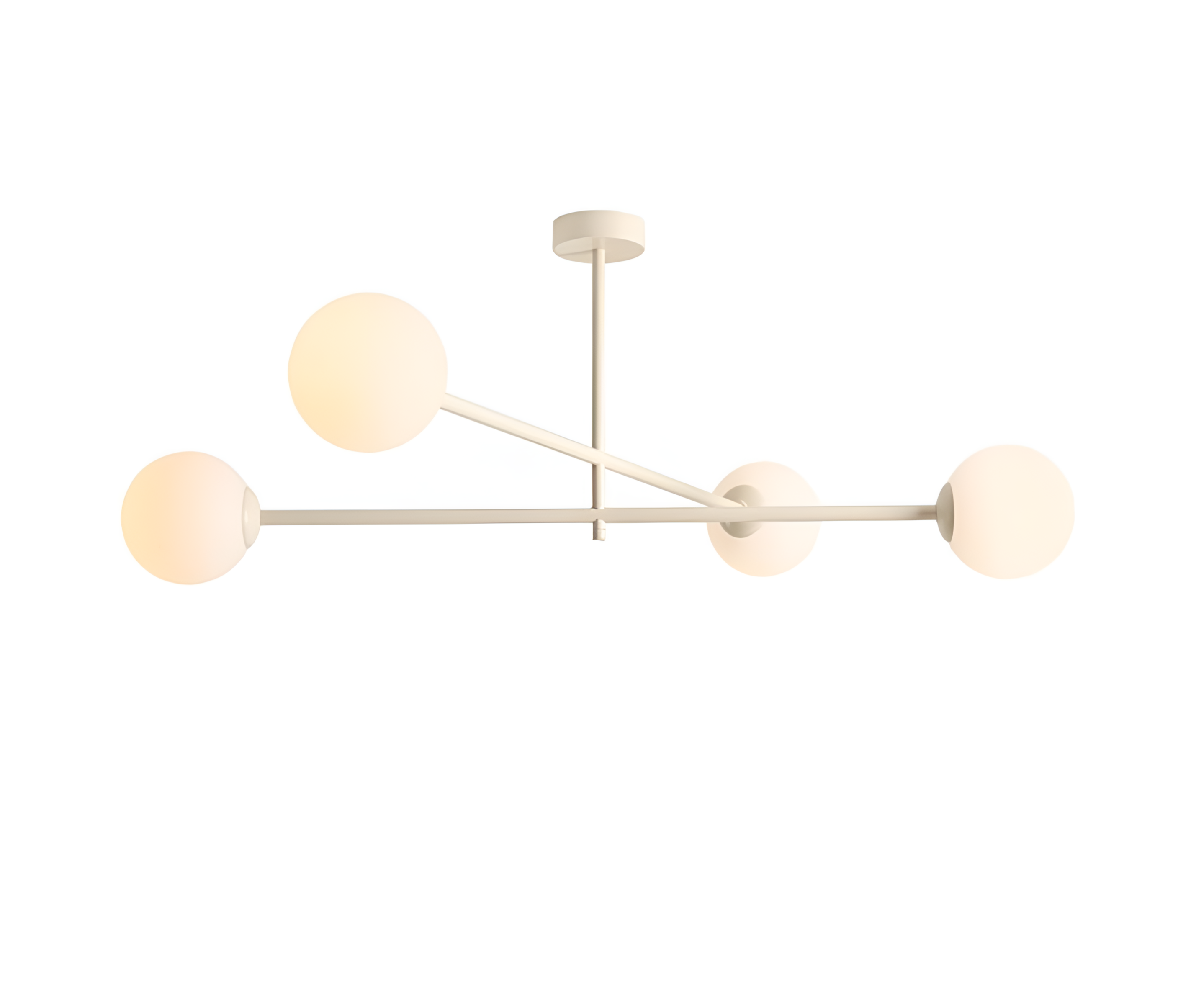 Four-point ceiling lamp PINNE QUATRO cream