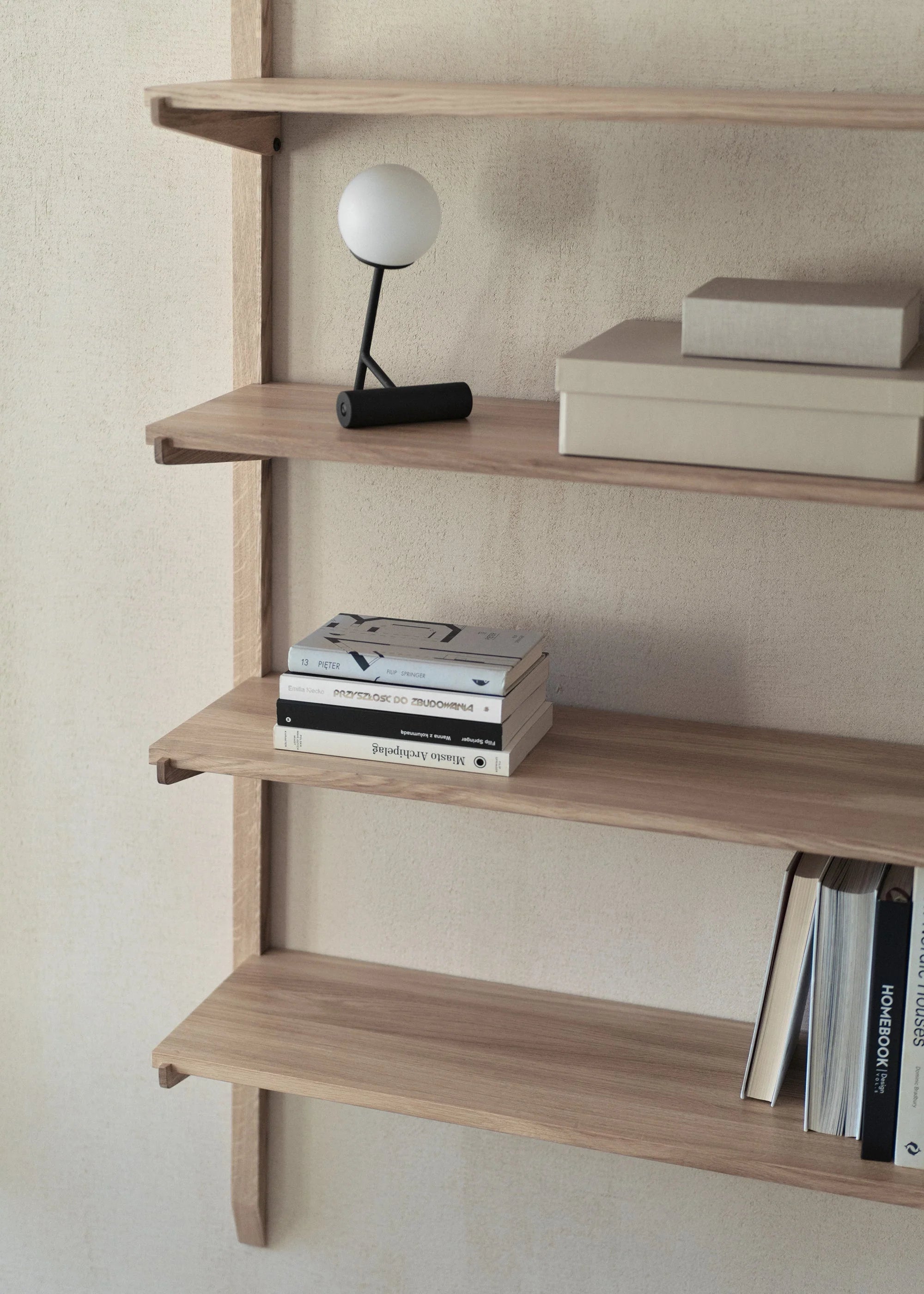 NOKI shelf system black oak wood