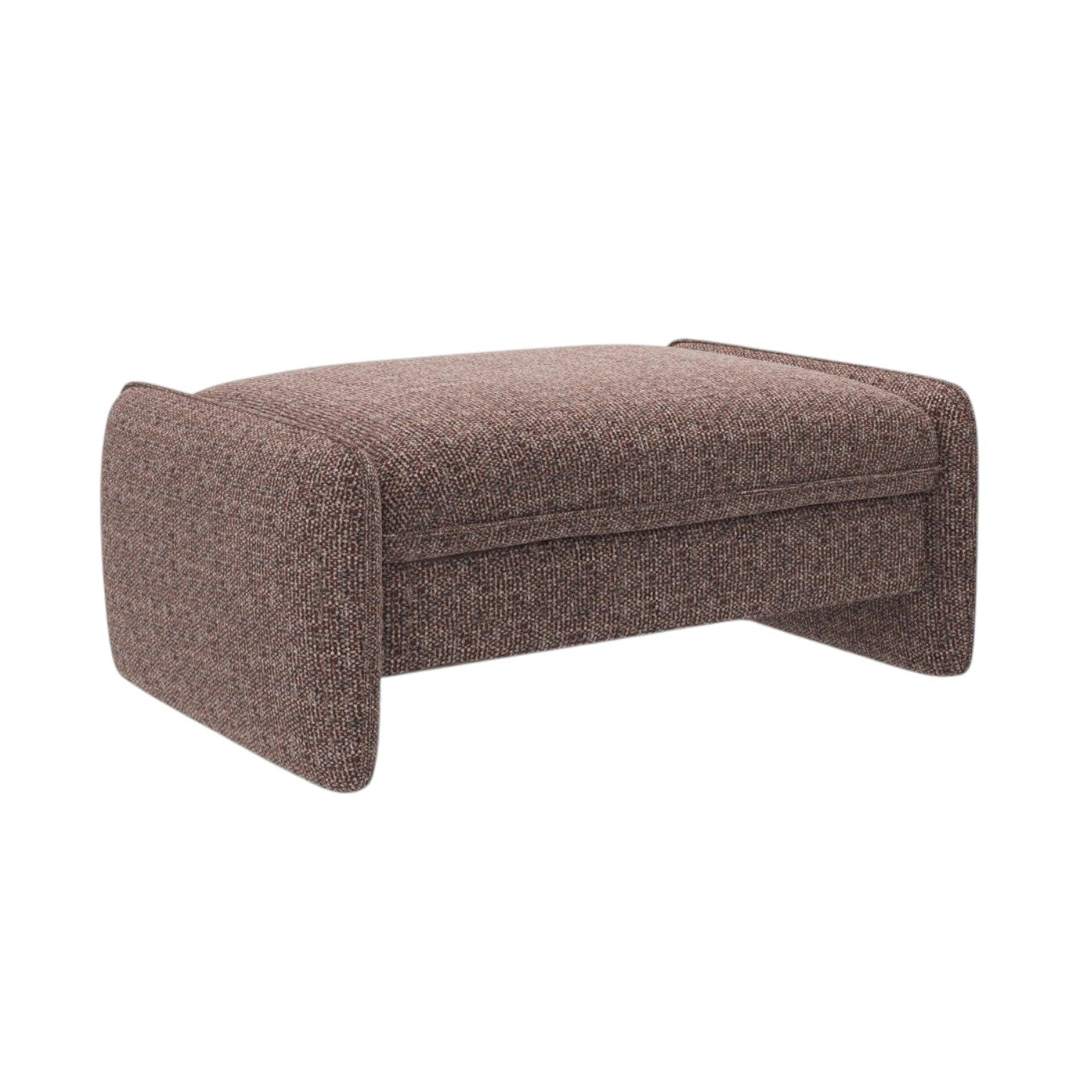 Rectangular Puff GEORGIA brown chenille