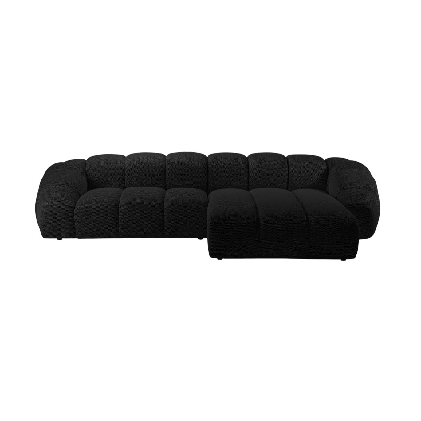 4-sitziger rechter Ecksofa DIANA schwarz