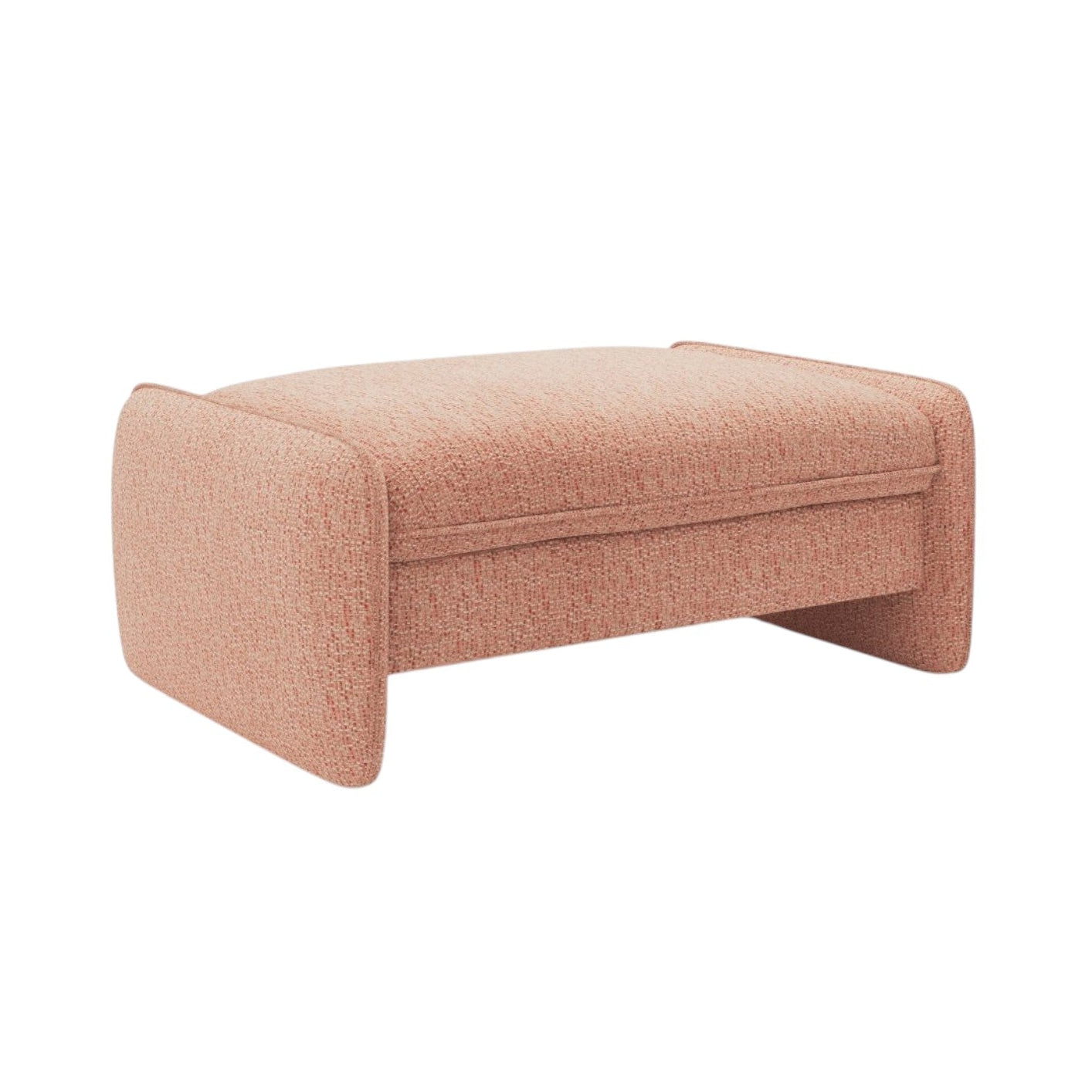 Rechteckiger Hocker GEORGIA rosa Chenille