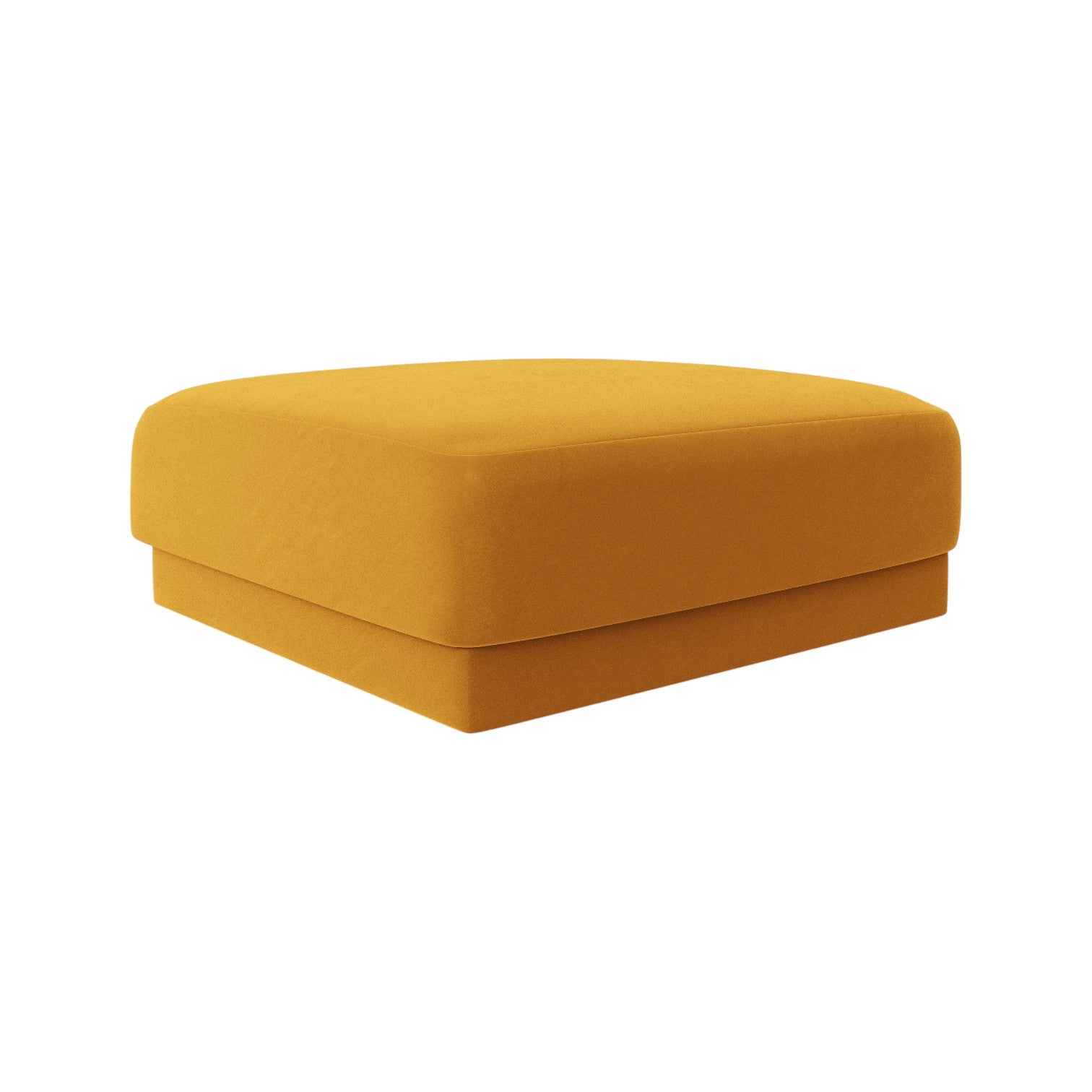 Velvet pouf miley yellow
