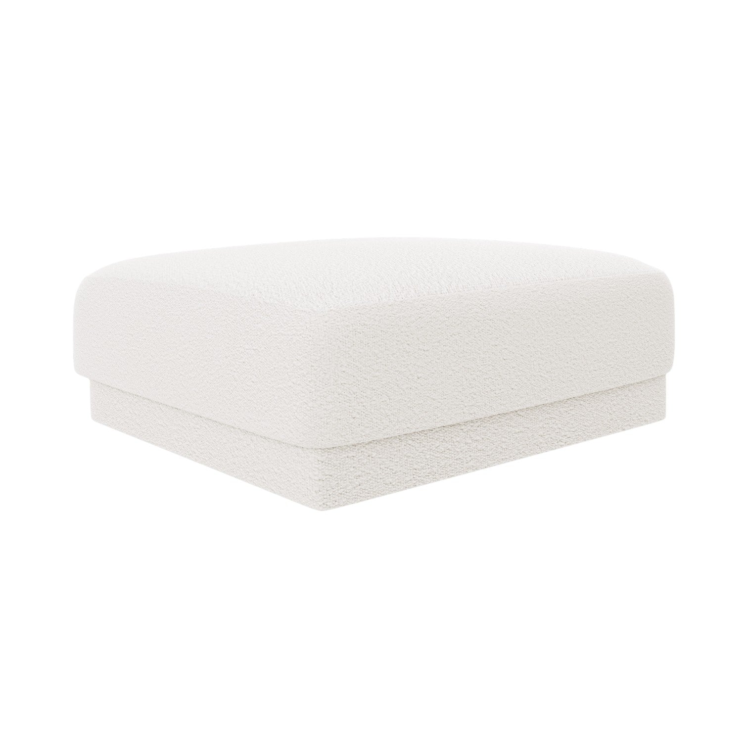 MILEY White Boucle Pouf