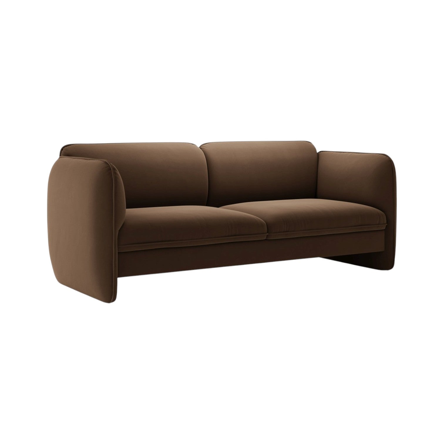 Velvet 3-Seater Sofa GEORGIA Chocolate