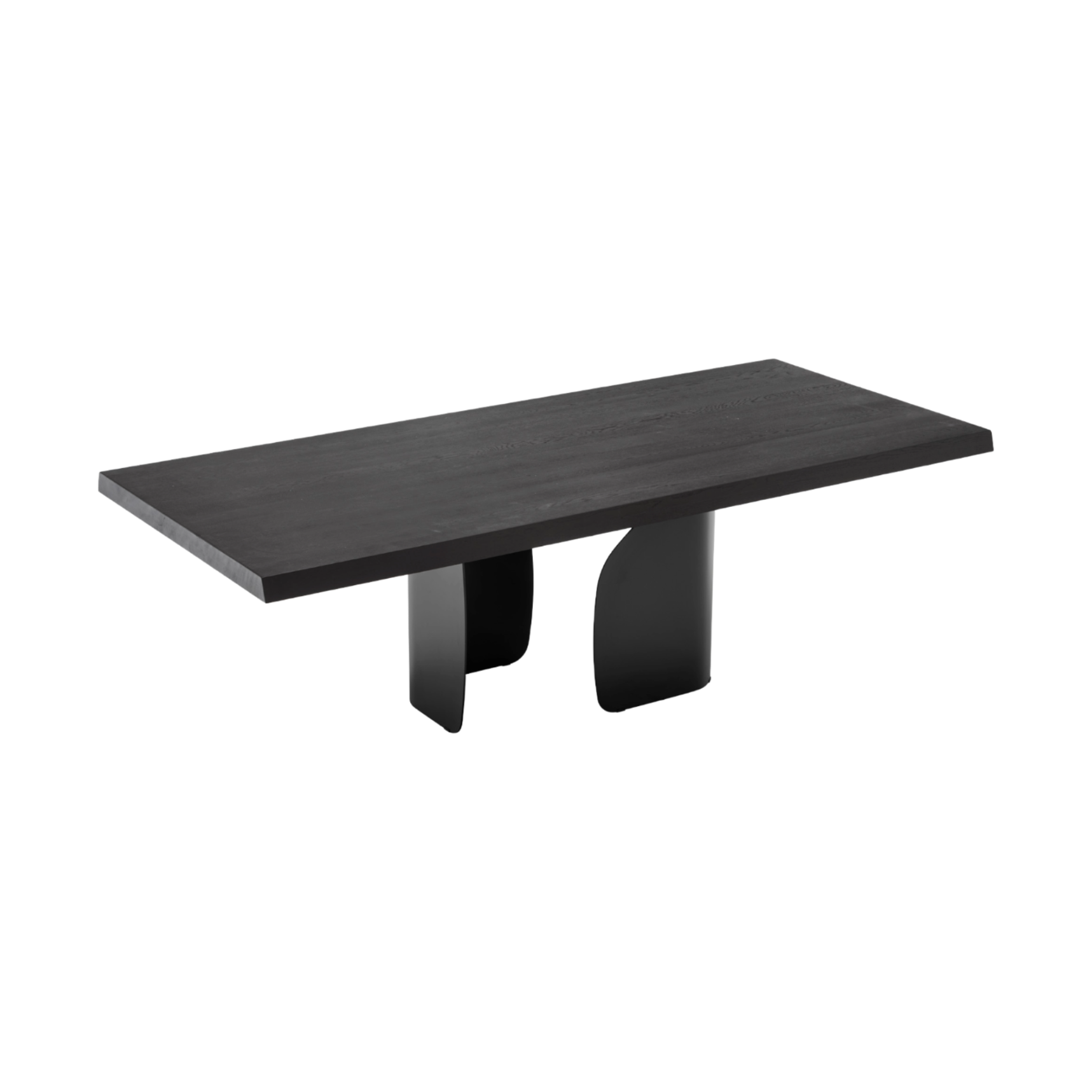 Rectangular Table TWINS black wooden top with black base