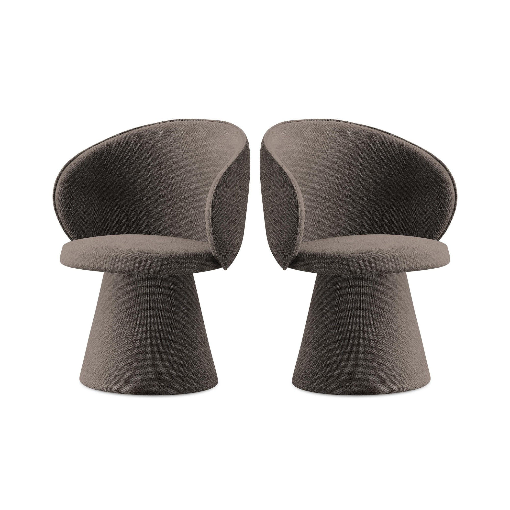 Stuhl UALA schokoladenfarbener Boucle