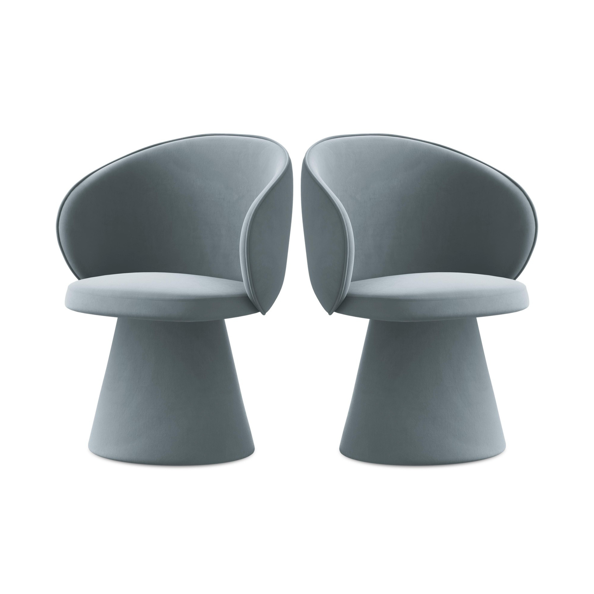 Samtstuhl UALA hellblau