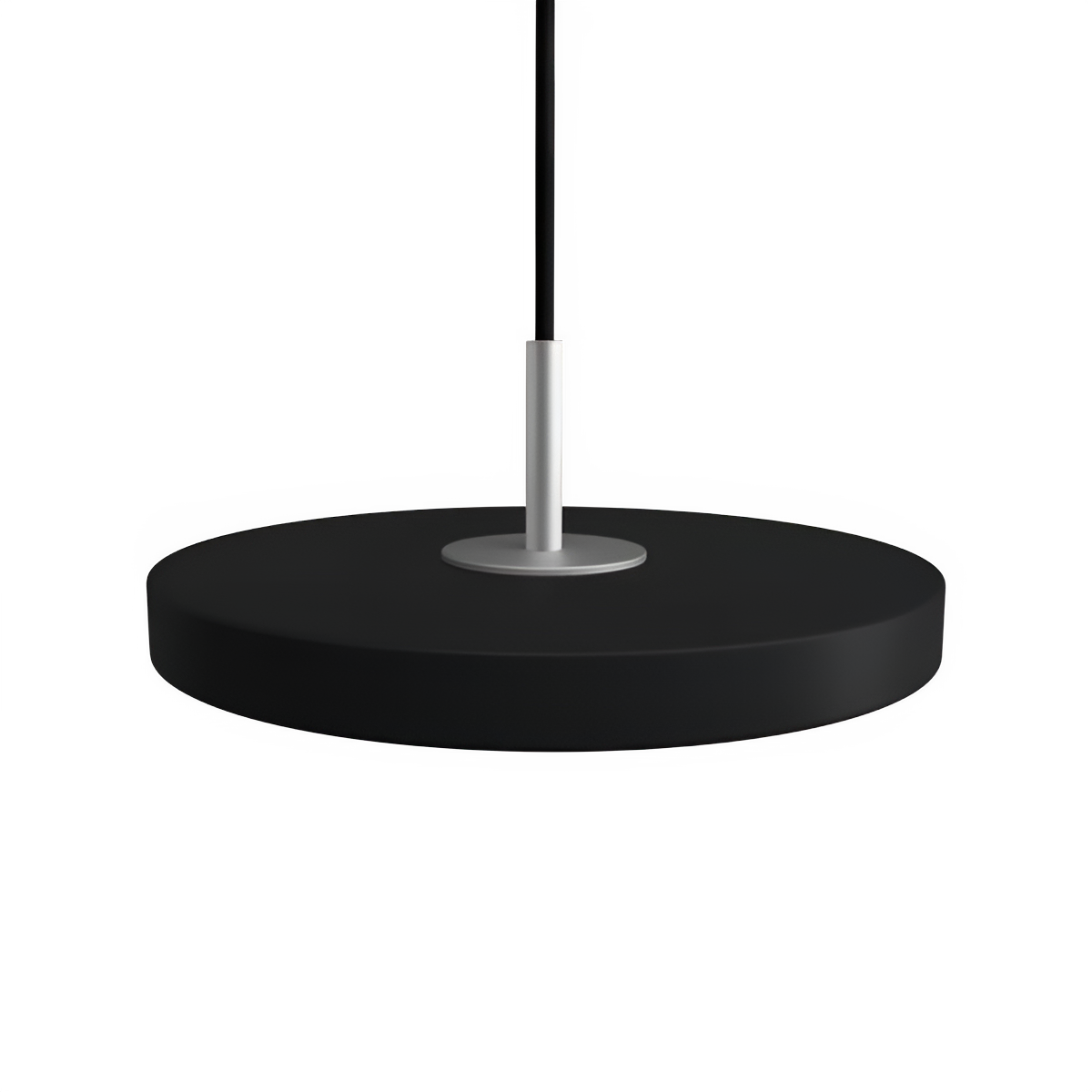 ASTERIA MICRO black pendant lamp with silver insert
