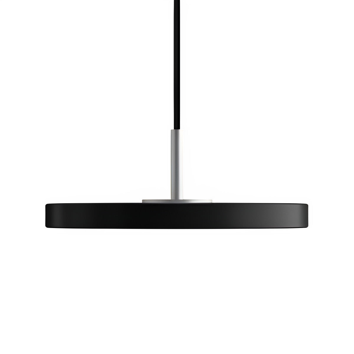 ASTERIA MICRO black pendant lamp with silver insert