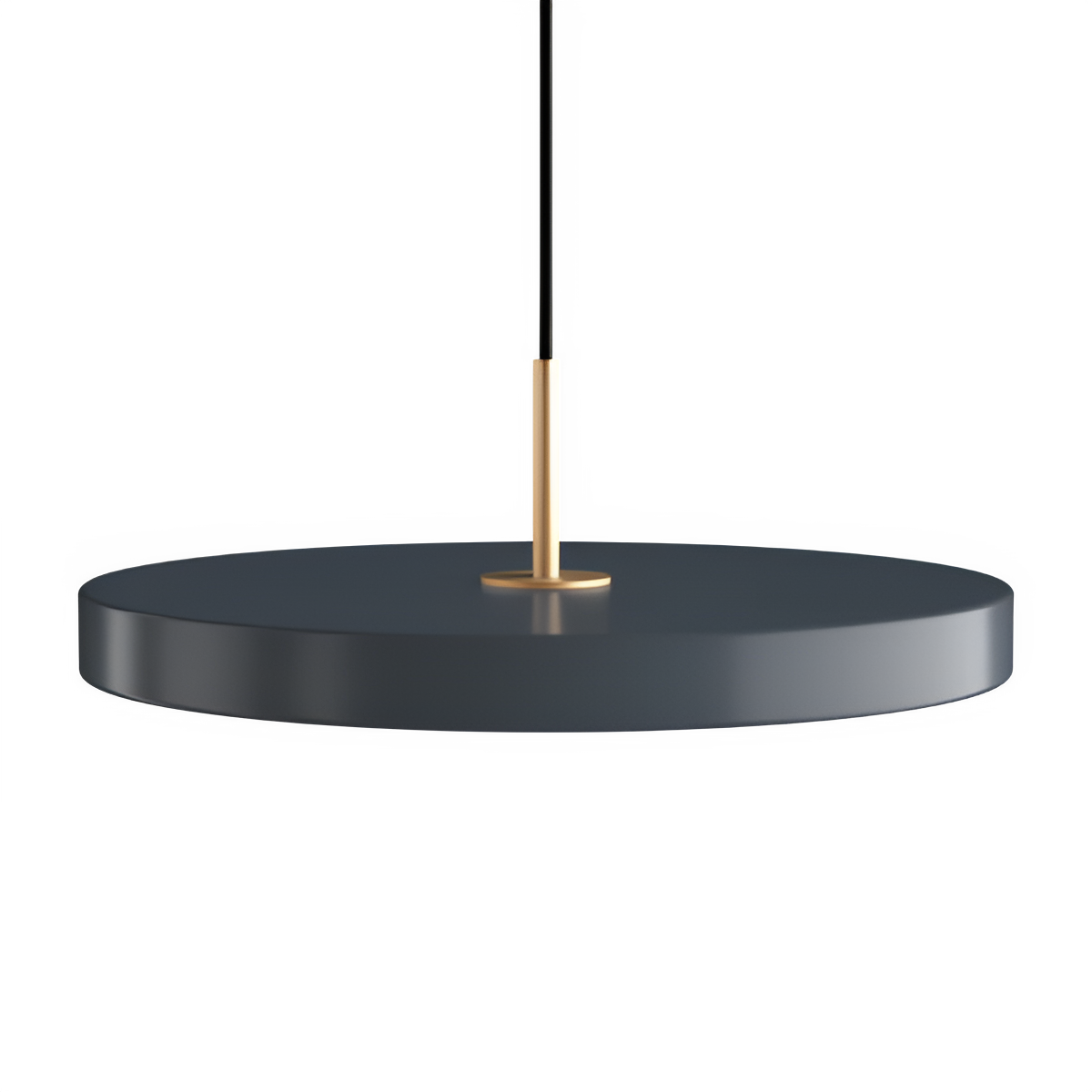 ASTERIA PLUS pendant lamp in anthracite with a gold insert