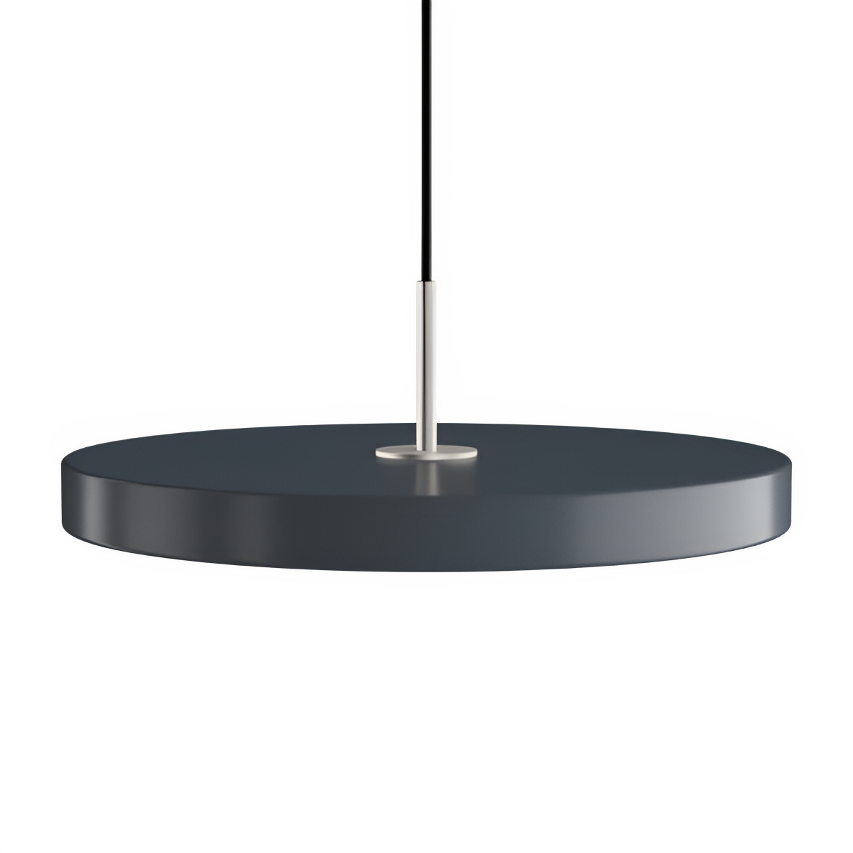 ASTERIA PLUS pendant lamp in anthracite with silver insert