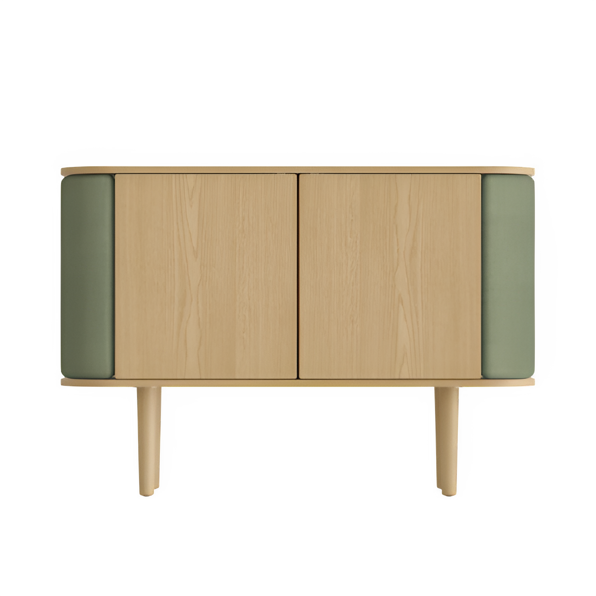 Kommode TREASURES grün mit Eiche