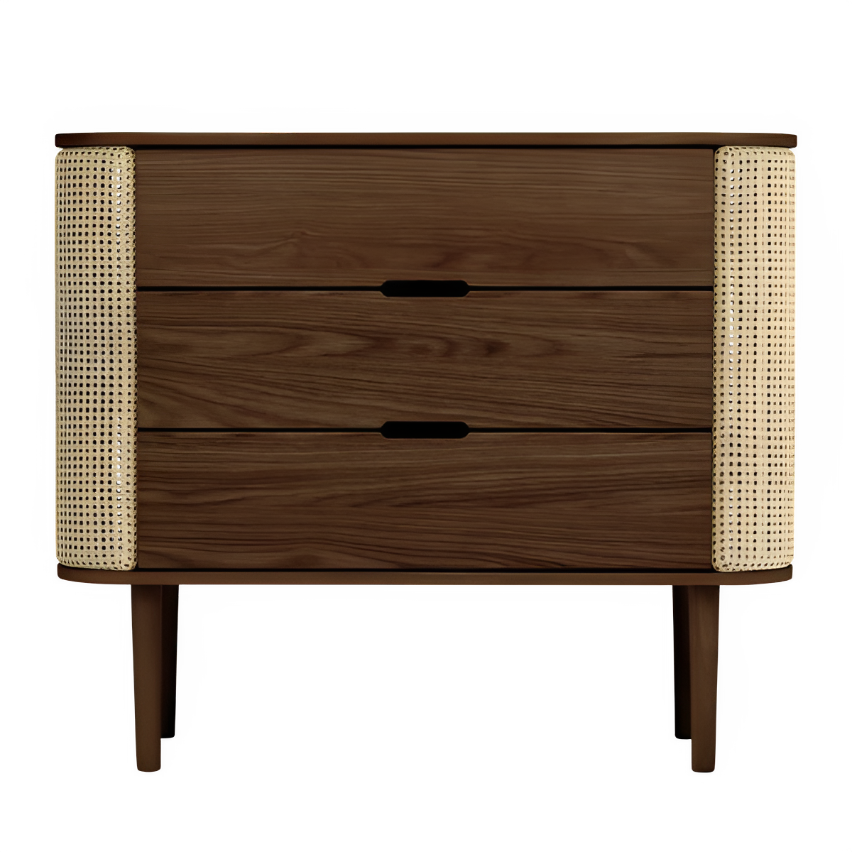 Schrank TREASURES venezianisches Schilfrohr mit dunklem Eichenfuß