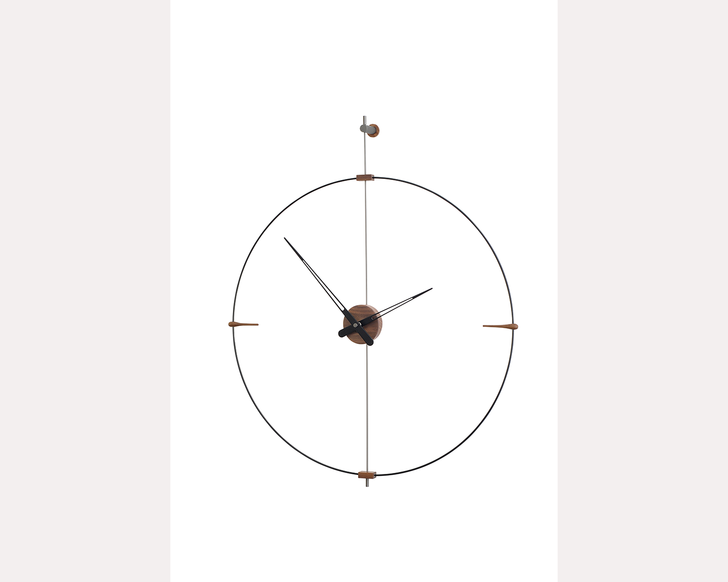 MINI BILBAO wall clock walnut wood with black