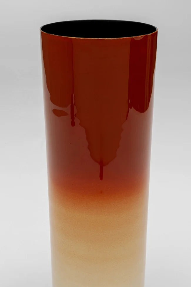 RICI vase in red with beige