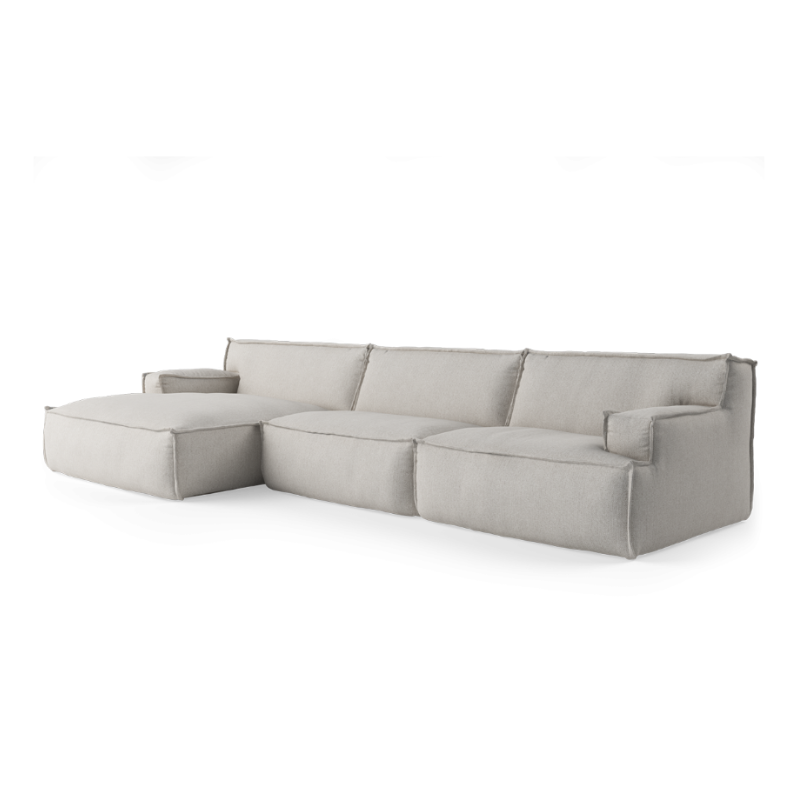 Modularer 4-Sitzer Links-Nischen-Sofa DRIFTER gepolstert