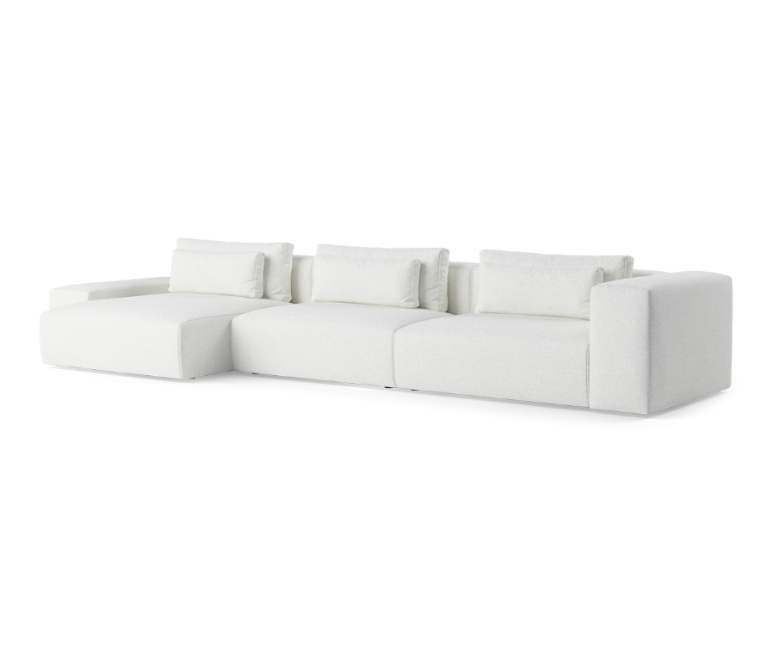 Left-facing modular sofa for 5 people FLAVIO upholstered