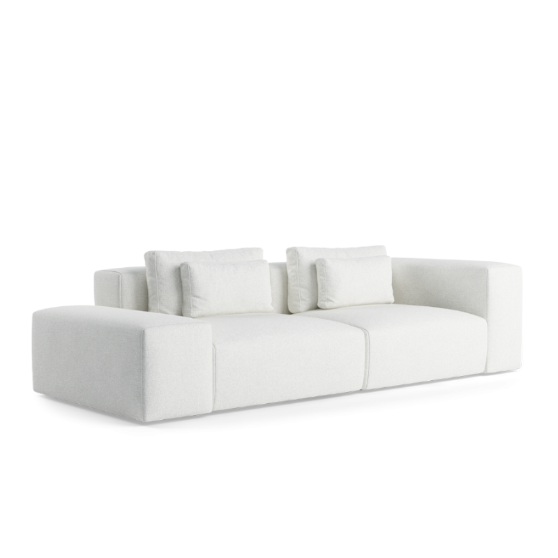 Modulares 4-Sitzer Sofa rechts FLAVIO gepolstert