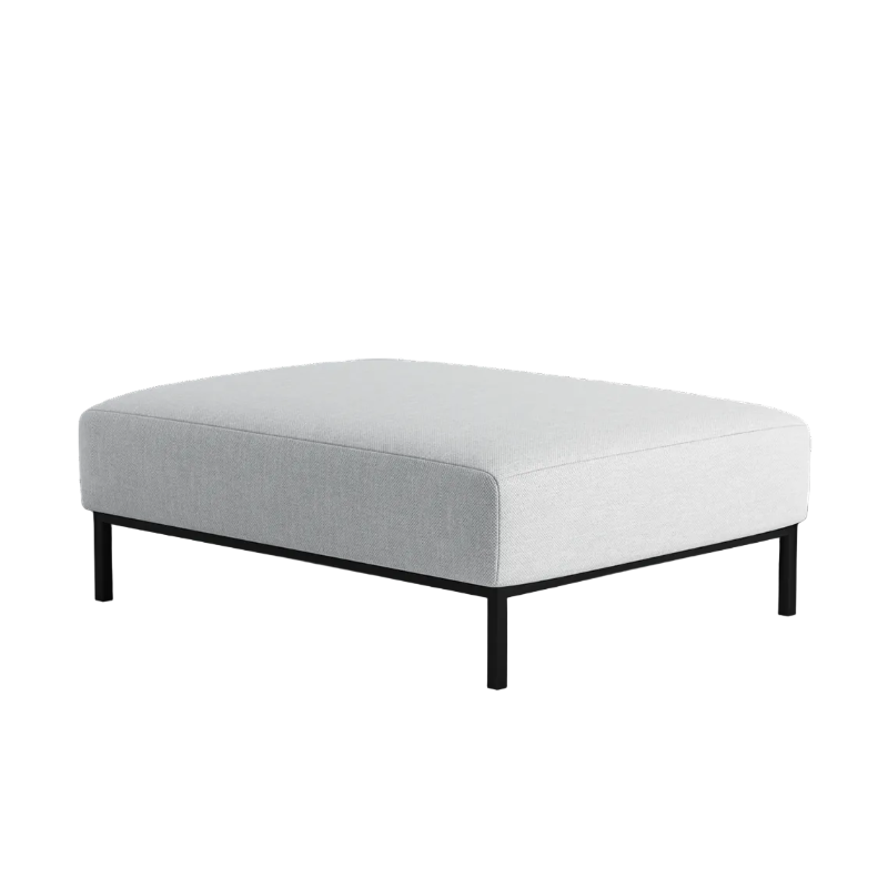 HOLDEN upholstered pouf with black base