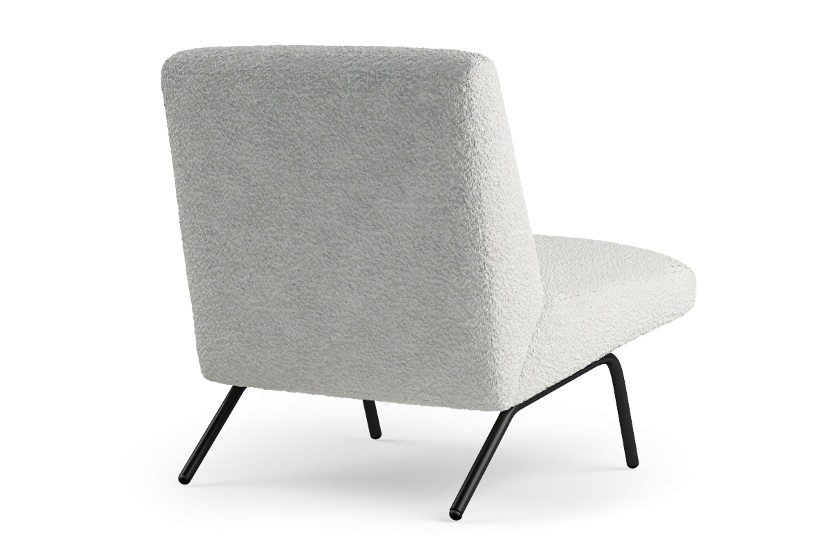 Upholstered LINO Armchair with Black Base