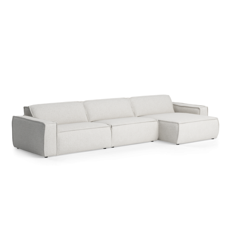 Modularer 5-Sitzer-Ecksofa rechts LUMO gepolstert
