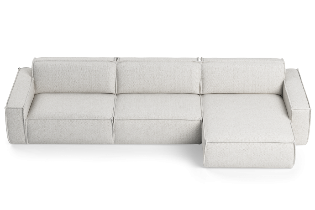 Modularer 5-Sitzer-Ecksofa rechts LUMO gepolstert