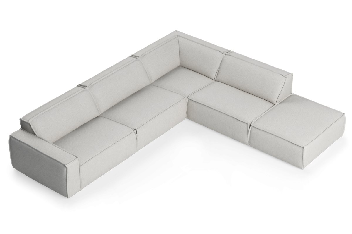 Modularer 6-Sitzer Ecksofa rechts LUMO gepolstert