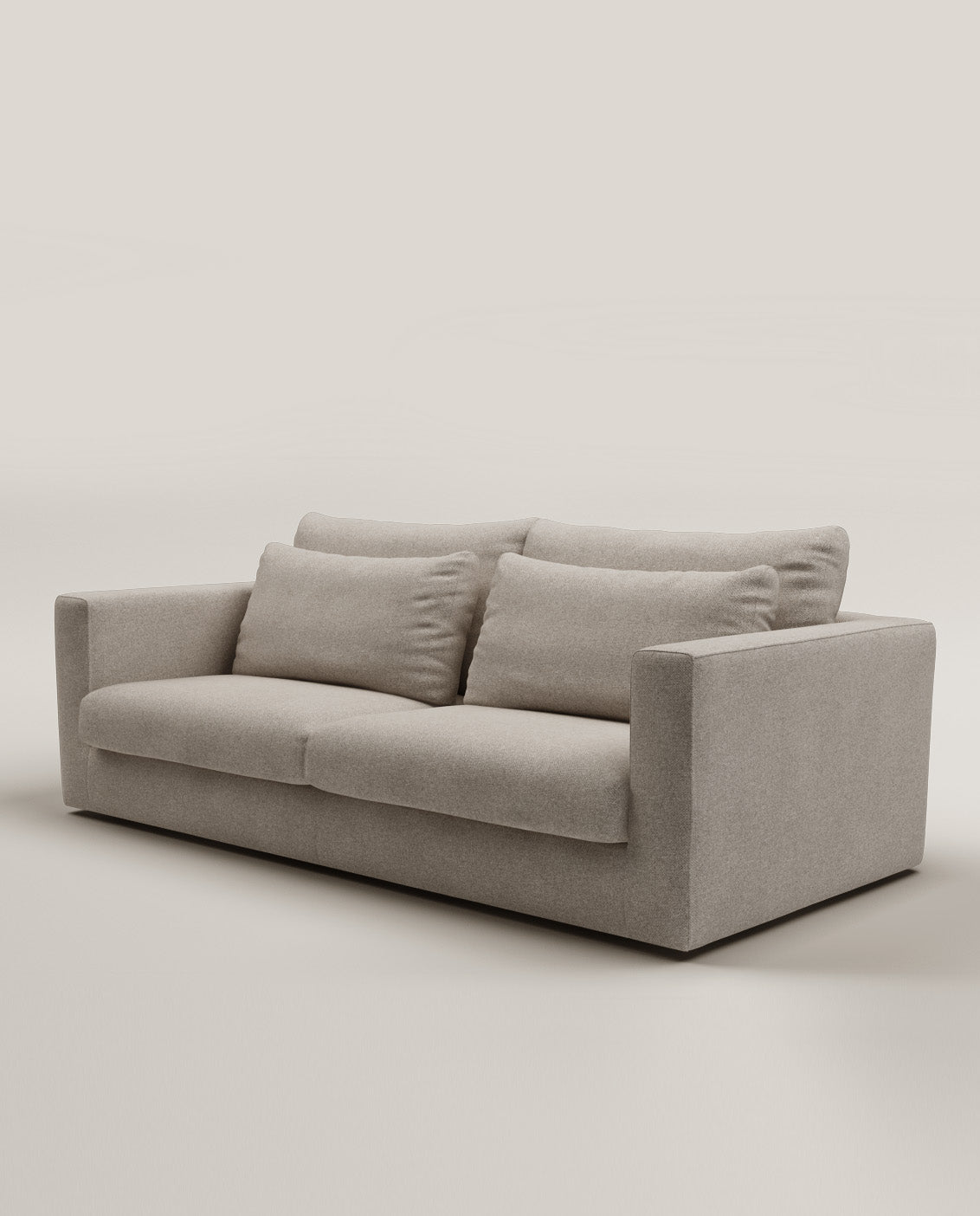 NUVIA Upholstered Left-Hand Modular Sofa for 4 People