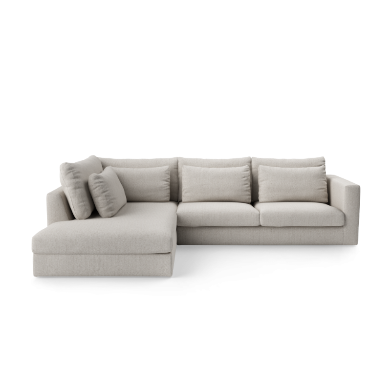 NUVIA Upholstered Left-Hand Modular Sofa for 4 People