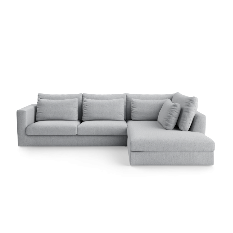 Modularer 4-Sitzer-Ecksofa rechts NUVIA gepolstert