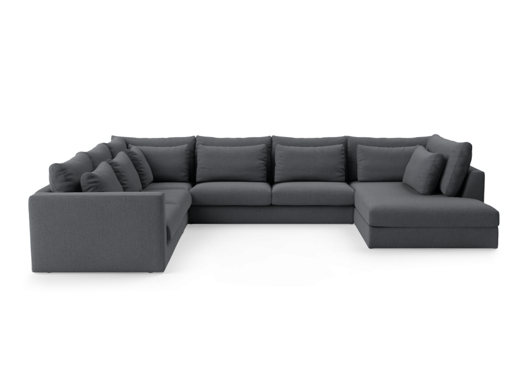 Left-facing U-shaped modular sofa NUVIA upholstered