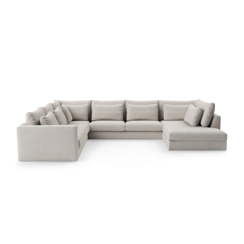 Left-facing U-shaped modular sofa NUVIA upholstered