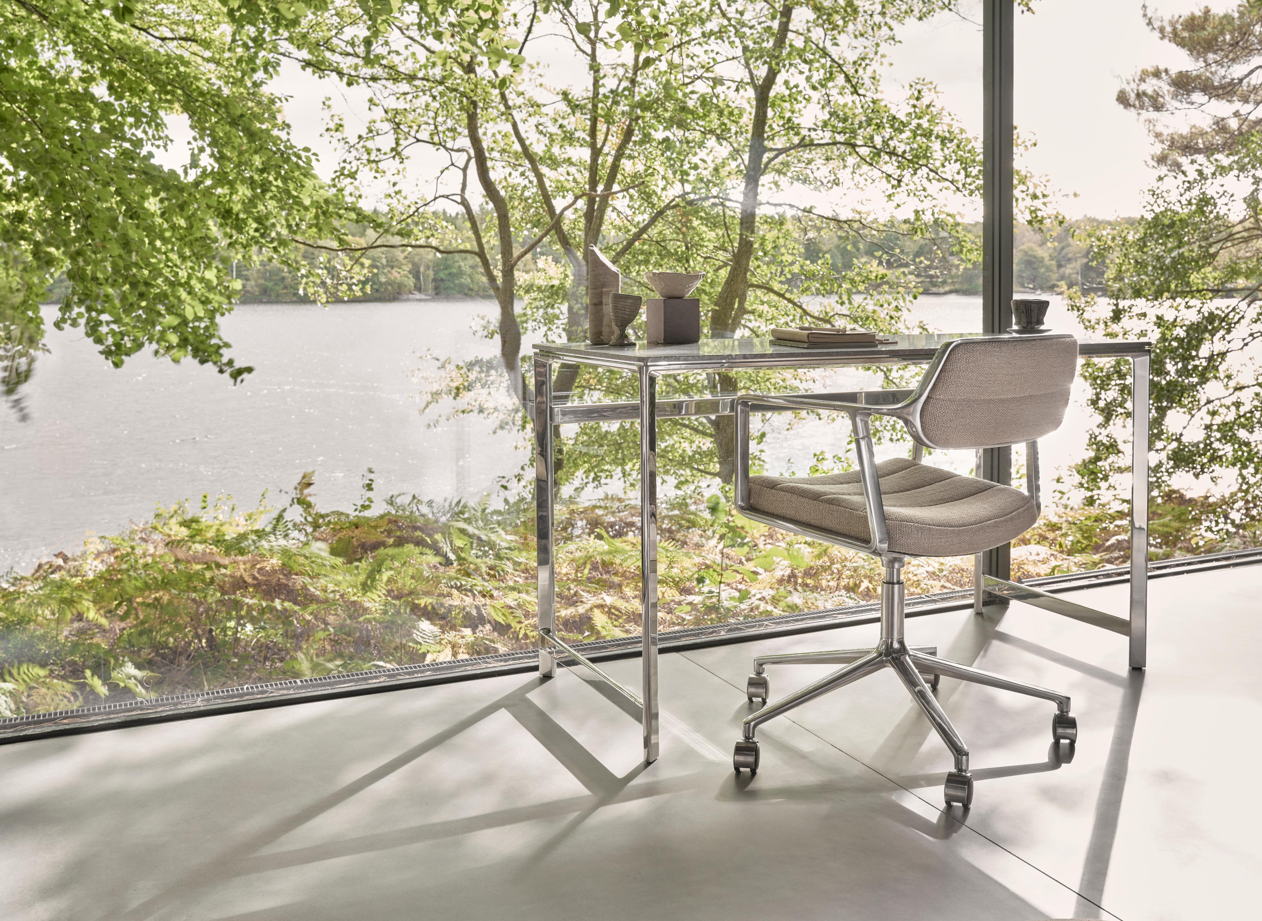 Bürostuhl 453+ hellgrau mit Metallbasis