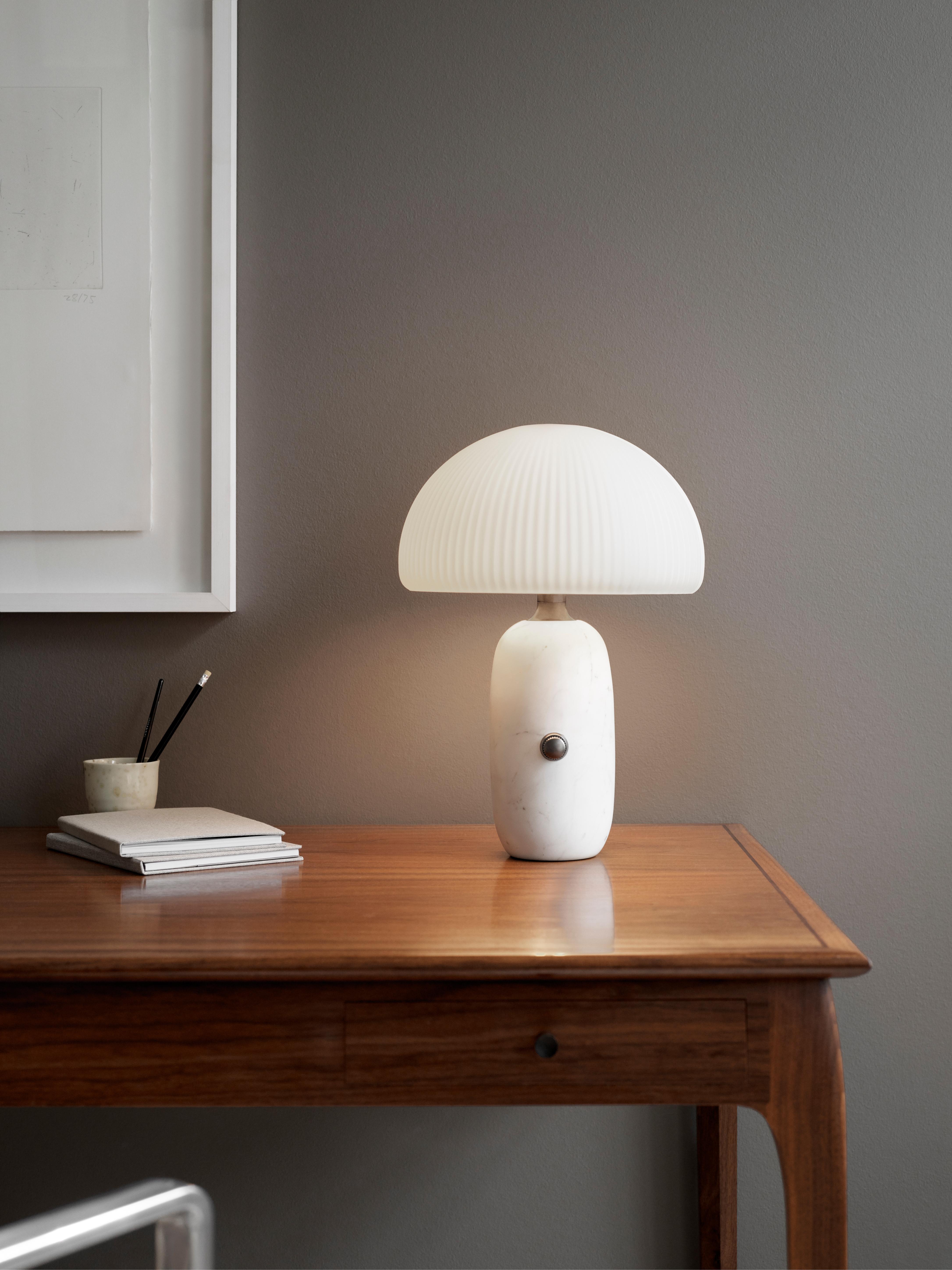 Tischlampe SCULPTURE weißer Marmor